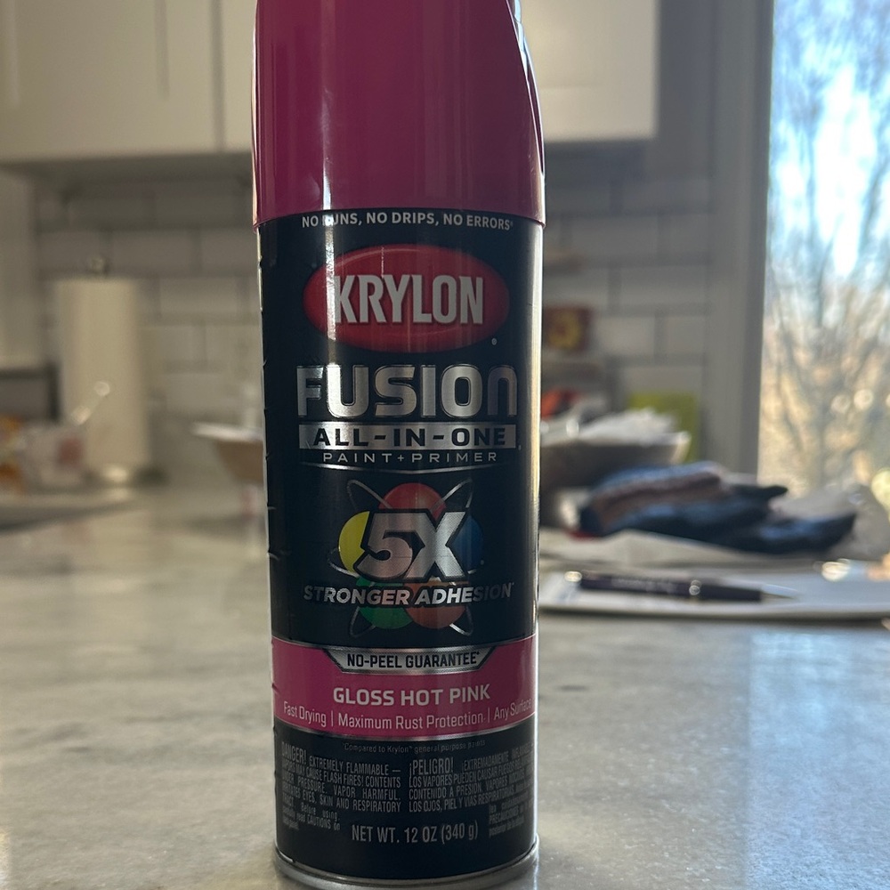 Hot Pink Spray Paint 5X Stronger Adhesion Gloss